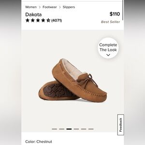 NEW CHESNUT UGG DAKOTA SUEDE MOCCASIN SLIPPERS